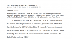 tokenpocket下载ios|SEC 推迟富兰克林邓普顿比特币 ETF，BTC 价格保持稳定